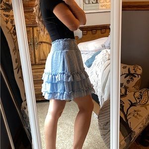 Light blue short Skirt